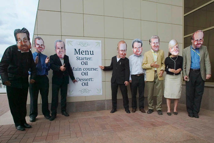 Oil G8 Summit 2028 Oxfam Protest